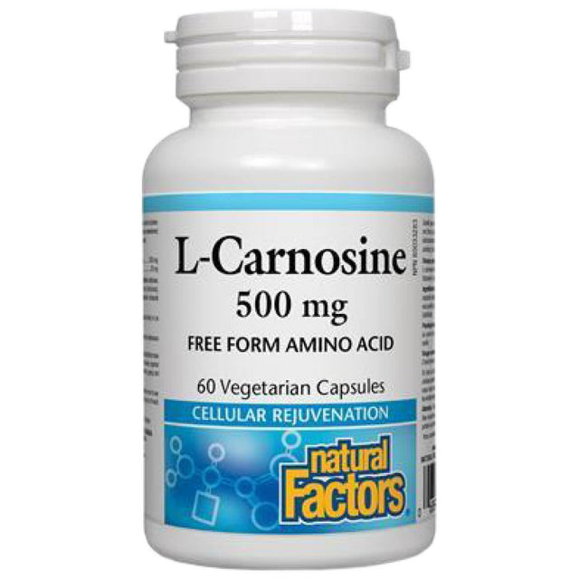L-Carnosine/ Л-Карнозин 500 mg х 60 капсули Natural Factors  Natural Factors - Nutra Best Bulgaria