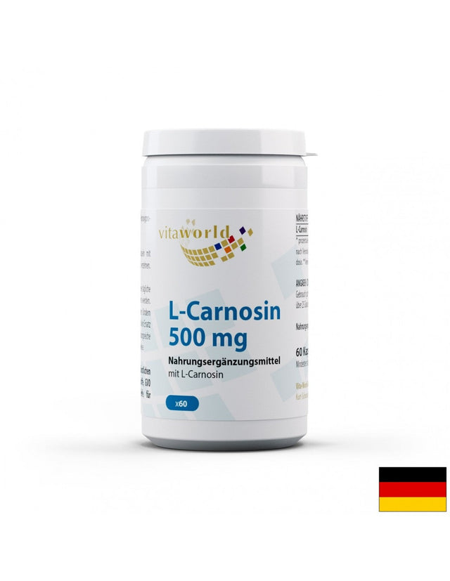 L-Carnosine / L-Карнозин 500 mg, 60 капсули  Vita World - Nutra Best Bulgaria