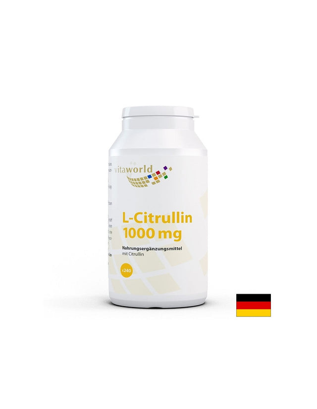 Мускулна функция, възстановяване - Л-Цитрулин (L-Citrulin), 1000 mg x 240 таблетки  Vita World - Nutra Best Bulgaria