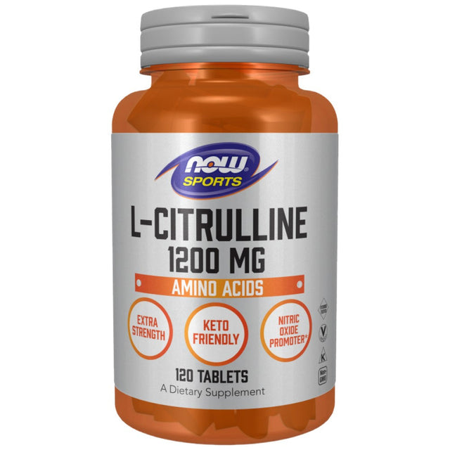 L-Citrulline 1200 mg | Extra Strength - 120 Таблетки  NOW Foods - Nutra Best Bulgaria