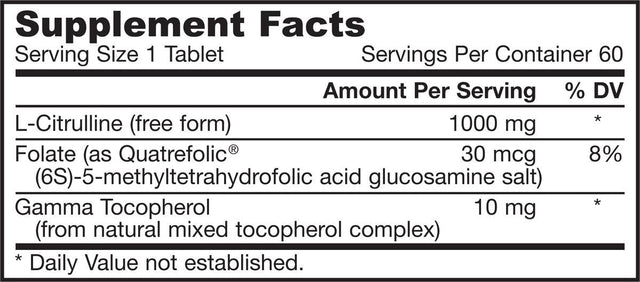 L-Citrulline 60 Таблетки  Jarrow Formulas - Nutra Best Bulgaria