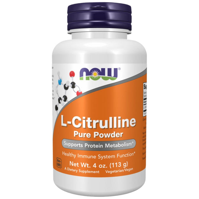 L-Citrulline Powder - 113 грама  NOW Foods - Nutra Best Bulgaria