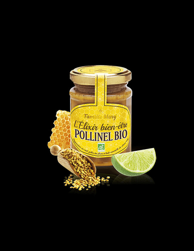 L’Elixir bien-être Pollinel BIO/ Био цветен мед с пчелен прашец и етерично масло от лайм, 230 g Famille Mary  Famille Mary - Nutra Best Bulgaria