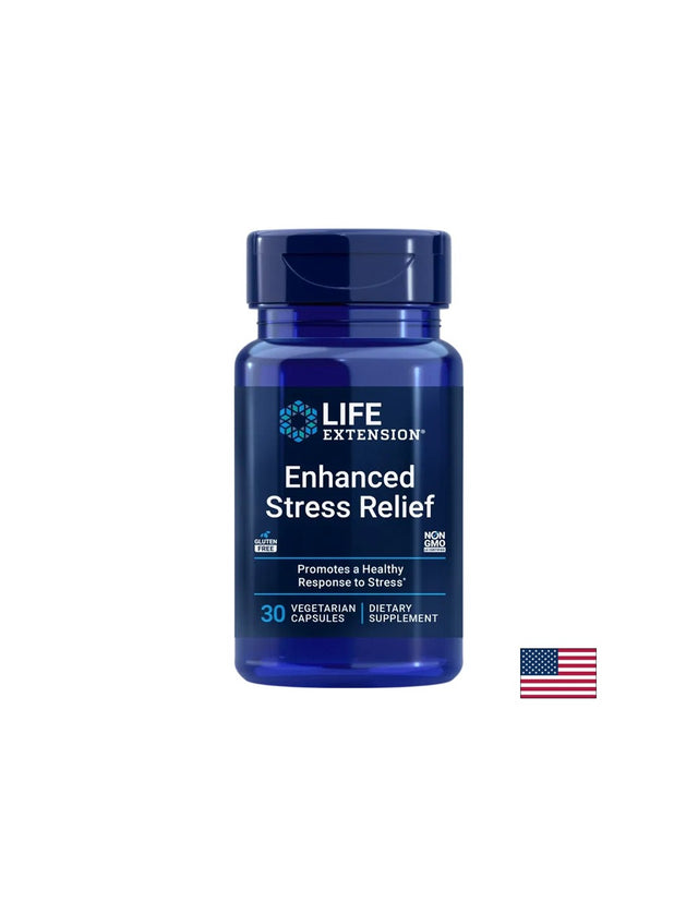 Стрес и добро настроение - Маточина + L-Теанин - Enchanced Stress Relief, 30 капсули  Life Extension - Nutra Best Bulgaria