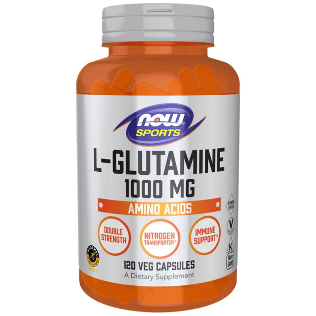 L-Glutamine 1000 mg - 120 капсули  NOW Foods - Nutra Best Bulgaria