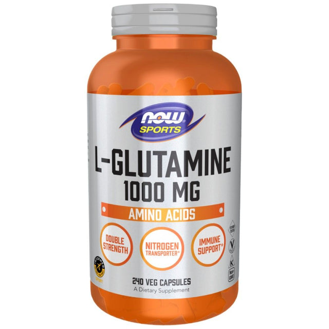 L-Glutamine 1000 mg - 240 капсули  NOW Foods - Nutra Best Bulgaria