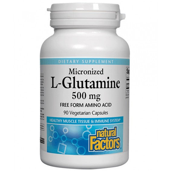 L-Glutamine 500 mg - 60 капсули  Natural Factors - Nutra Best Bulgaria