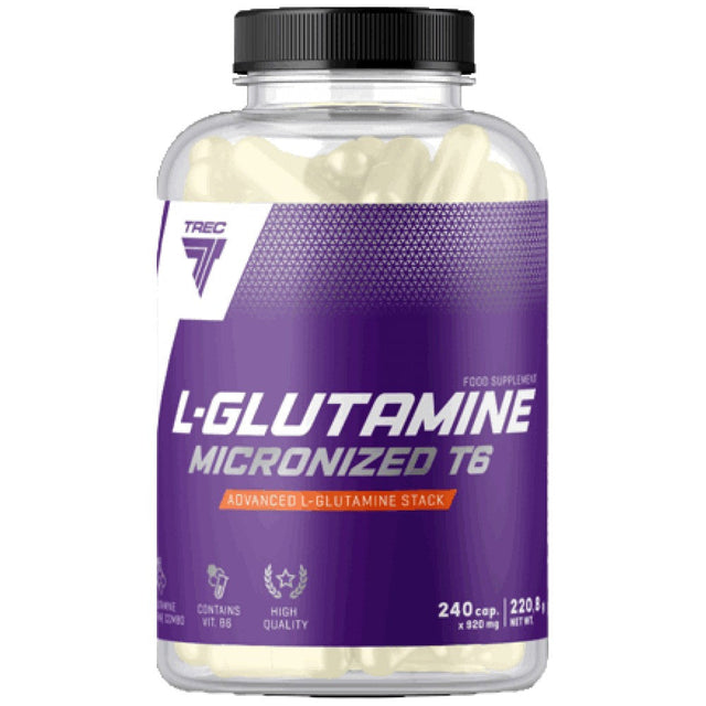 L-Glutamine Micronized T6 Caps - 240 капсули  Trec Nutrition - Nutra Best Bulgaria