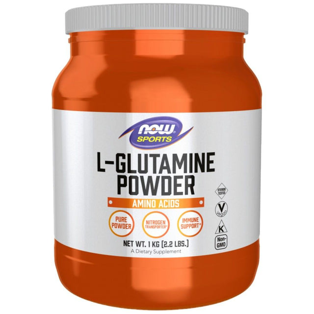 L-Glutamine Powder - 1000 грама  NOW Foods - Nutra Best Bulgaria