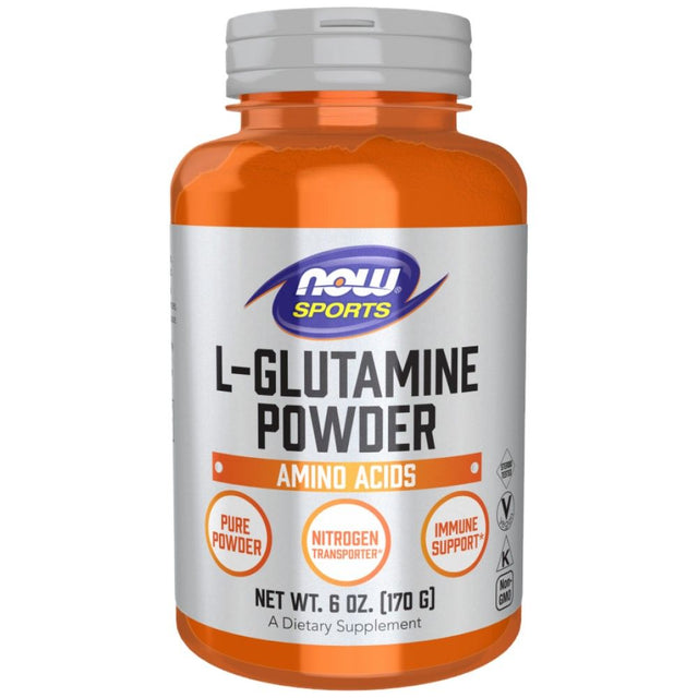 L-Glutamine Powder - 170 грама  NOW Foods - Nutra Best Bulgaria