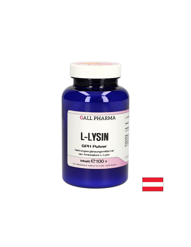 Херпес симплекс, имунно здраве - L-Лизин (L-Lysin), 100 g, прах  Gall Pharma - Nutra Best Bulgaria