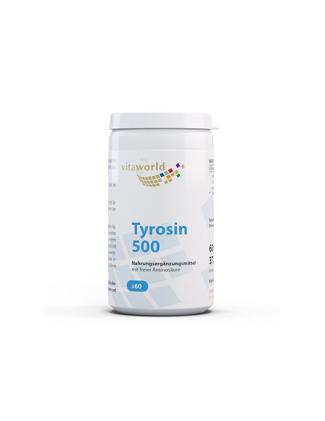 Щитовидна жлеза - L-Тирозин (L-Tyrosin), 500 mg/60 капсули  Vita World - Nutra Best Bulgaria