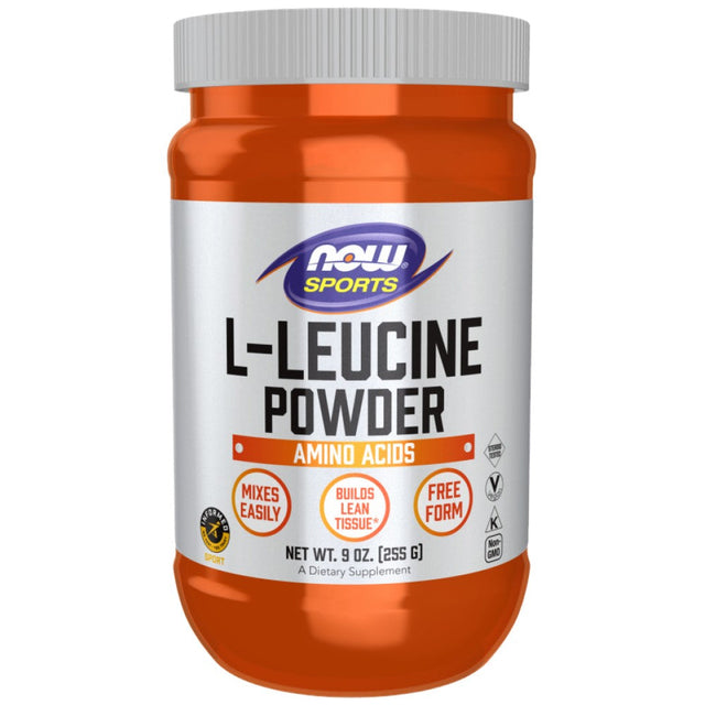 L-Leucine Powder - 255 грама  NOW Foods - Nutra Best Bulgaria