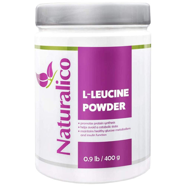 L-Leucine Powder - 400 грама  Naturalico - Nutra Best Bulgaria