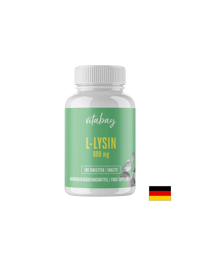 Херпес и вирусни инфекции - Л-Лизин (L-Lysin), 800 mg x 180 таблетки  Vitabay - Nutra Best Bulgaria