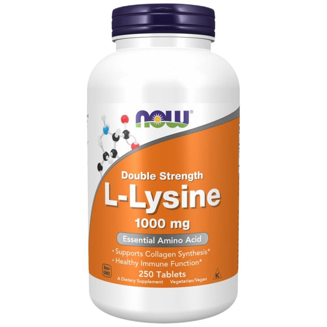 L-Lysine 1000 mg - 250 Таблетки  NOW Foods - Nutra Best Bulgaria