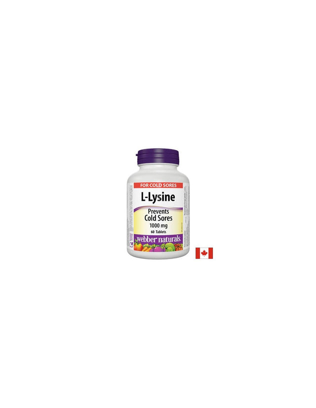 L-Lysine/ Л-Лизин 1000 mg х 60 таблетки Webber Naturals  Webber Naturals - Nutra Best Bulgaria