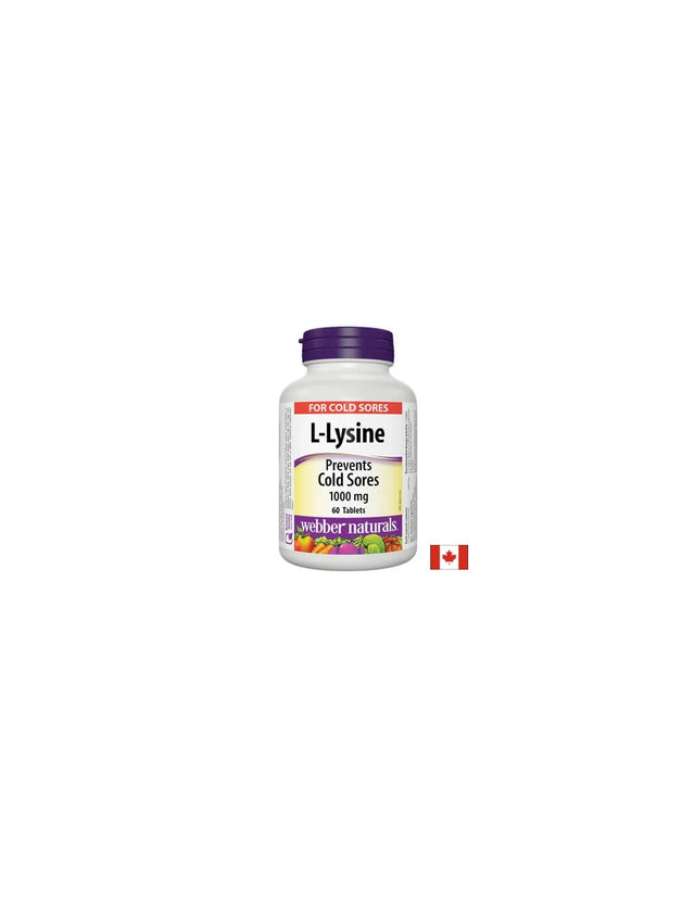 L-Lysine/ Л-Лизин 1000 mg х 60 таблетки Webber Naturals - Nutra Best