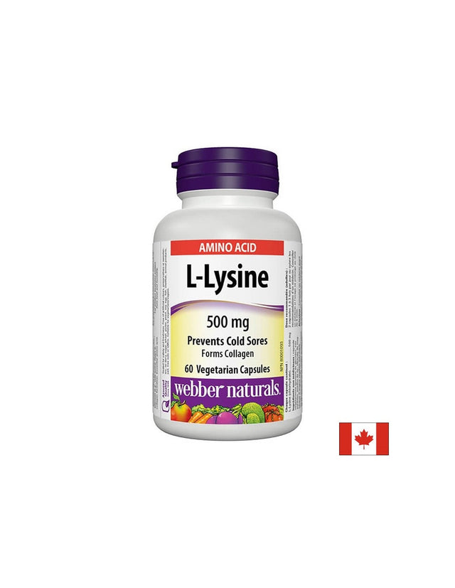 L-Lysine 500 mg - Л-лизин – Имунна система, 60 капсули  Webber Naturals - Nutra Best Bulgaria