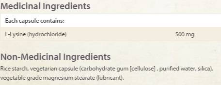 L-Lysine 500 mg - 90 капсули  Natural Factors - Nutra Best Bulgaria