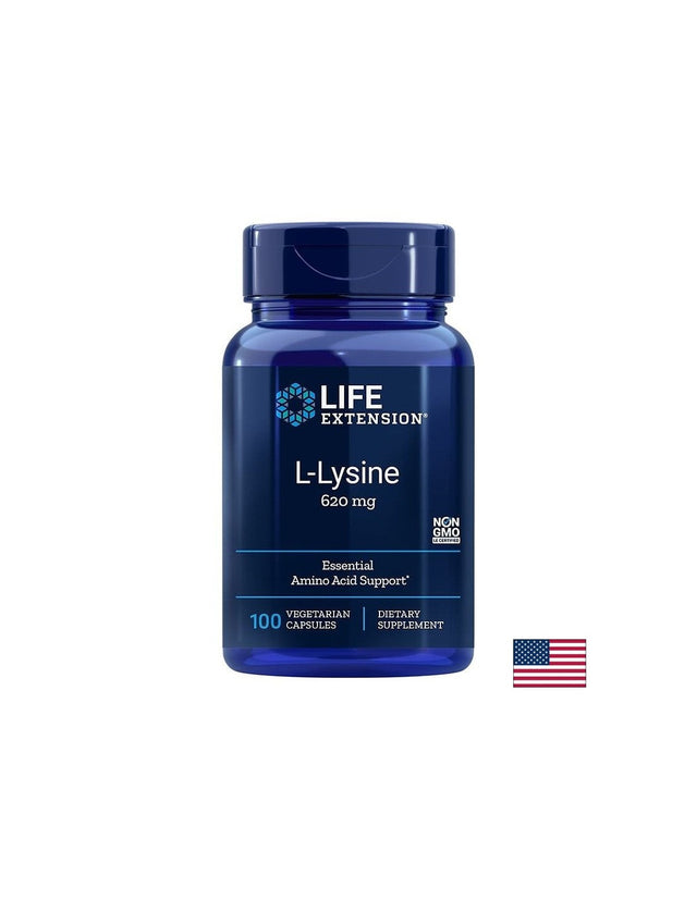 L-Lysine/ Л-Лизин 620 mg х 100 капсули  Life Extension - Nutra Best Bulgaria