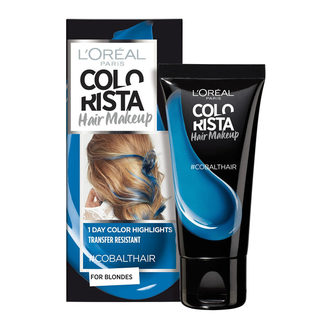 L'Oreal Paris, Colorista Hair Makeup, Semi-Permanent Hair Dye,  #COBALTHAIR, 30 ml  L`Oreal Paris - Nutra Best Bulgaria
