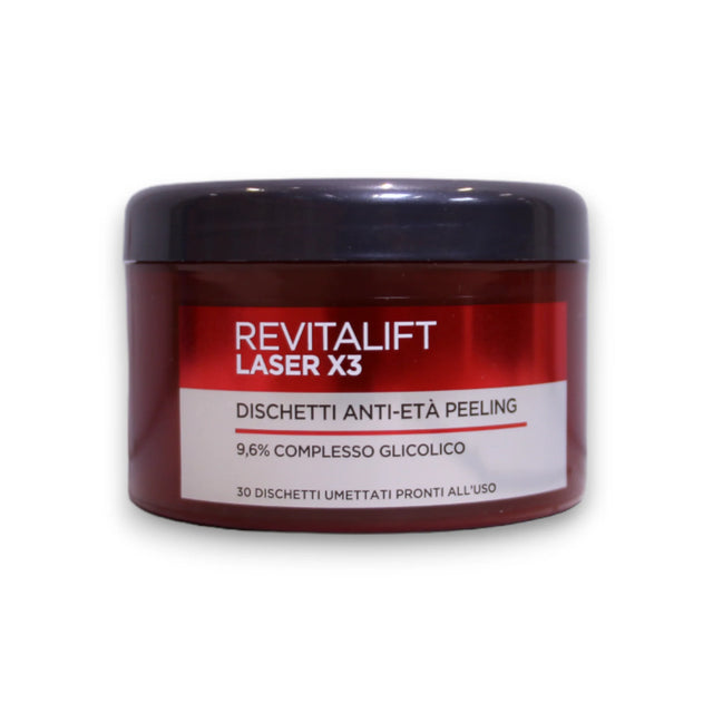 L'Oreal Paris, Revitalift Laser X3, Glycolic Acid, Anti-Ageing, Peel-Off Pads, 30 pcs  L`Oreal Paris - Nutra Best Bulgaria