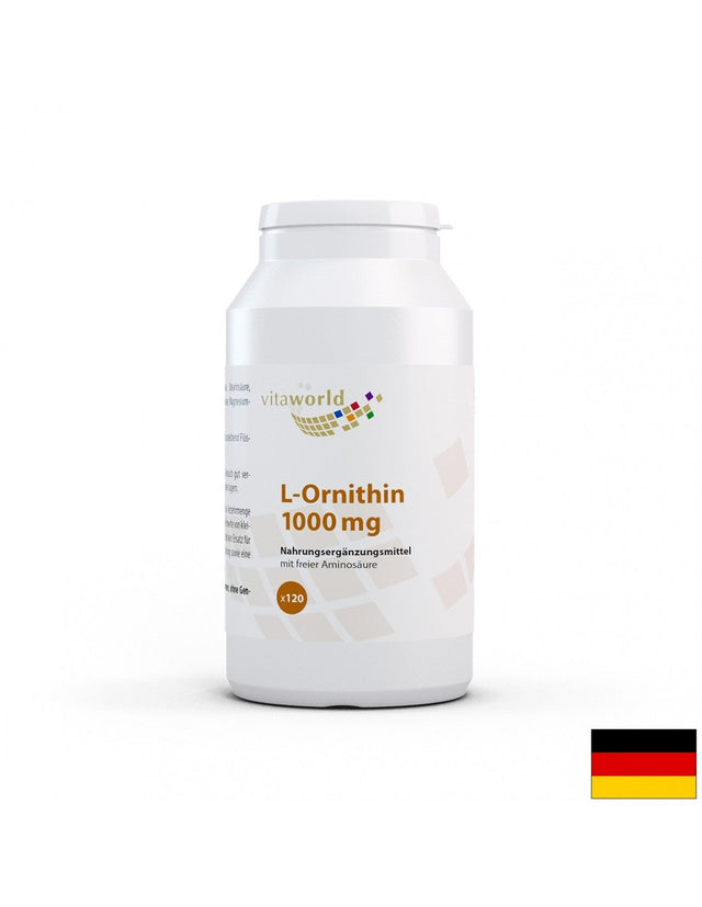 L-Ornithin / Л-Орнитин 1000 mg, 120 таблетки  Vita World - Nutra Best Bulgaria
