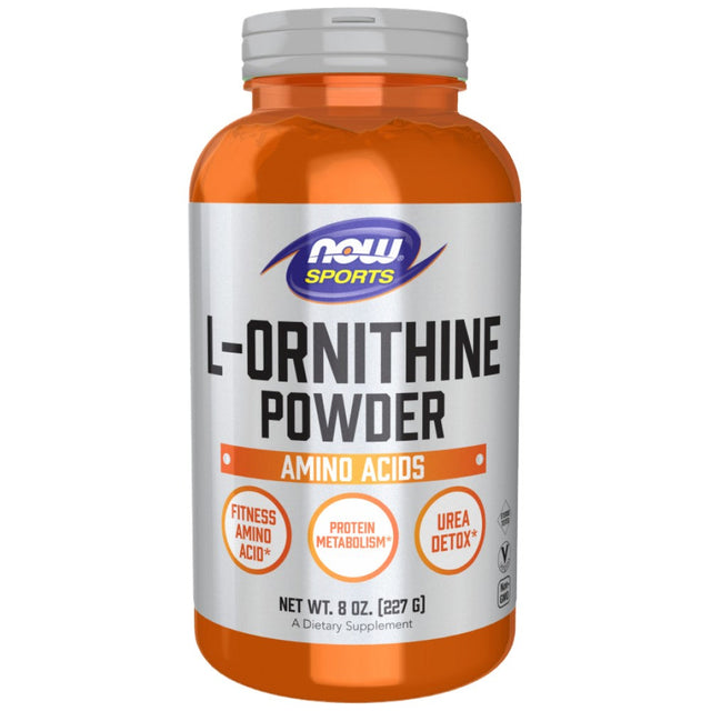 L-Ornithine Powder - 227 грама  NOW Foods - Nutra Best Bulgaria
