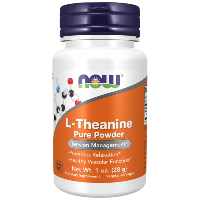 L-Theanine Pure Powder - 28 грама  NOW Foods - Nutra Best Bulgaria