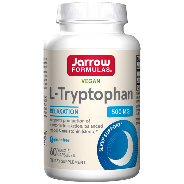 L-Tryptophan 500 mg - 60 капсули  Jarrow Formulas - Nutra Best Bulgaria