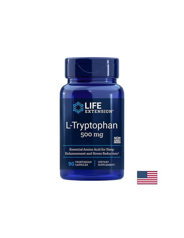 L-Tryptophan / Л-Триптофан 500 mg х 90 капсули  Life Extension - Nutra Best Bulgaria