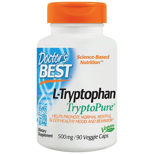 L-Tryptophan 500 mg | With TryptoPure - 90 капсули  Doctor’s Best - Nutra Best Bulgaria