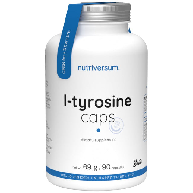 L-Tyrosine Caps 550 mg - 90 капсули  Nutriversum - Nutra Best Bulgaria