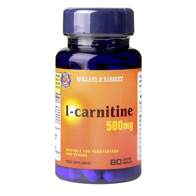 Л-карнитин (L-carnitine) 500мг 60 таблетки HOLLAND & BARRETT  Holland and Barrett - Nutra Best Bulgaria