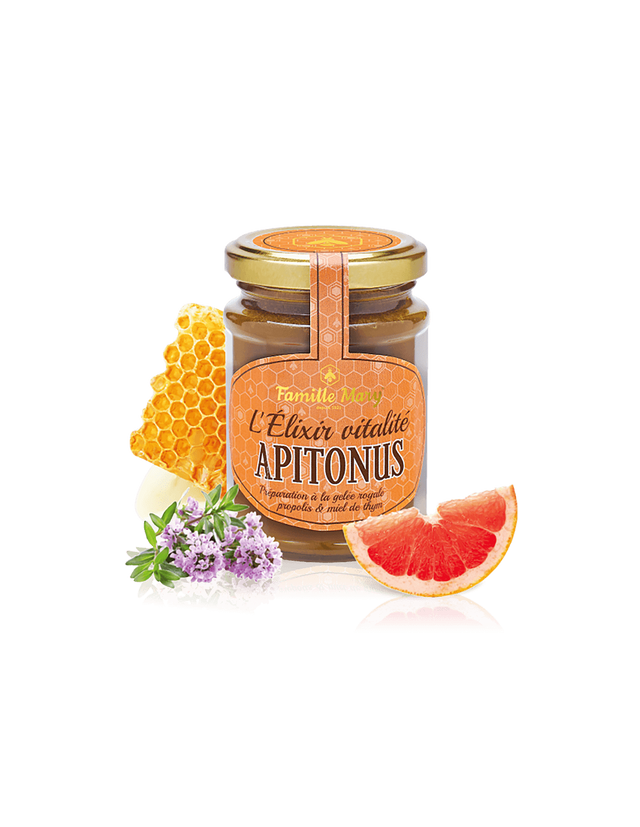 L’Élixir vitalité Apitonus / Апитонус витален еликсир с пчелно млечице, прополис и пчелен мед от мащерка, 230 g Famille Mary  Famille Mary - Nutra Best Bulgaria
