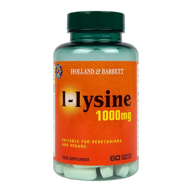 Л-Лизин (L-lysine) 1000мг 60 таблетки HOLLAND & BARRETT  Holland and Barrett - Nutra Best Bulgaria