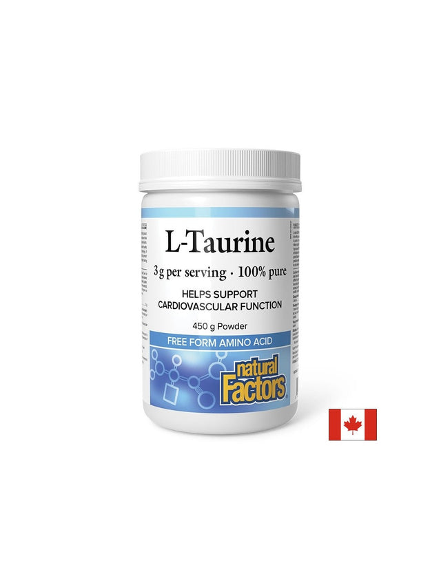 L-Тауpин – Подкрепа за сърцето и енергийния метаболизъм, 3000 mg, 450 g прах  Natural Factors - Nutra Best Bulgaria