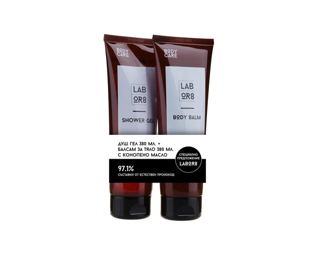 LABOR8 Hemp Shower Gel 380 ml + Body Balm 380 ml  LABOR8 - Nutra Best Bulgaria