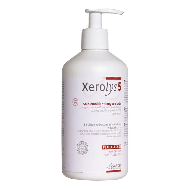Lab Lysaskin, Xerolys 5, Protects & Hydrates, Body Emulsion, For Face & Body, 500 ml  Lab Lysaskin - Nutra Best Bulgaria