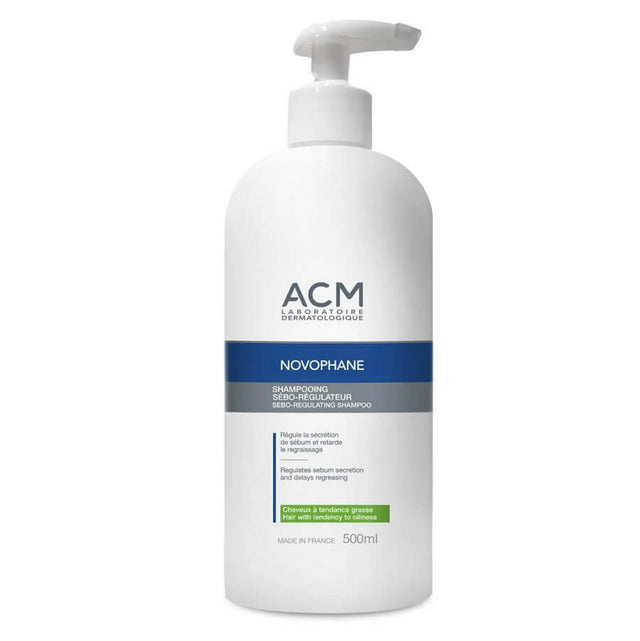 Laboratoire ACM, Novophane, Hair Treatment Shampoo, For Regulation Of Excessive Sebum, For Oily Hair, 500 ml  Laboratoire ACM - Nutra Best Bulgaria