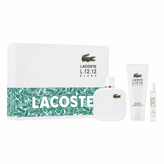 Lacoste L 12 12 Blanc Eau de Toilette Spray 100ml Set 3 Pieces  LACOSTE - Nutra Best Bulgaria