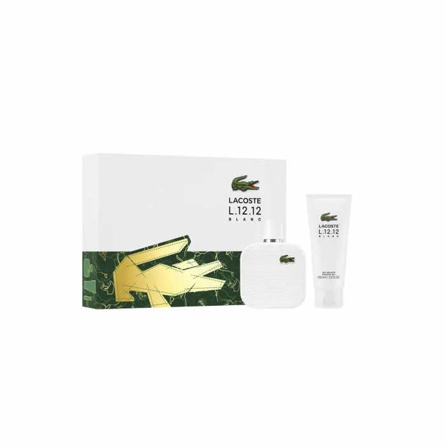 Lacoste L.12.12 Blanc Men Eau De Toilette Spray 100ml Set 2 Pieces - Feel You
