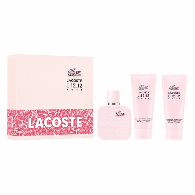 Lacoste L.12.12 Rose Eau De Parfum Spray 100ml Set 3 Pieces  LACOSTE - Nutra Best Bulgaria