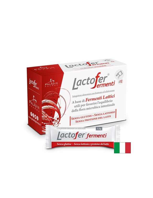 Пробиотик Lactofer® (Лактофер) - Облекчение при запек, подуване и тежест, 5 милиарда живи култури, 12 сашета  Paladin Pharma - Nutra Best Bulgaria