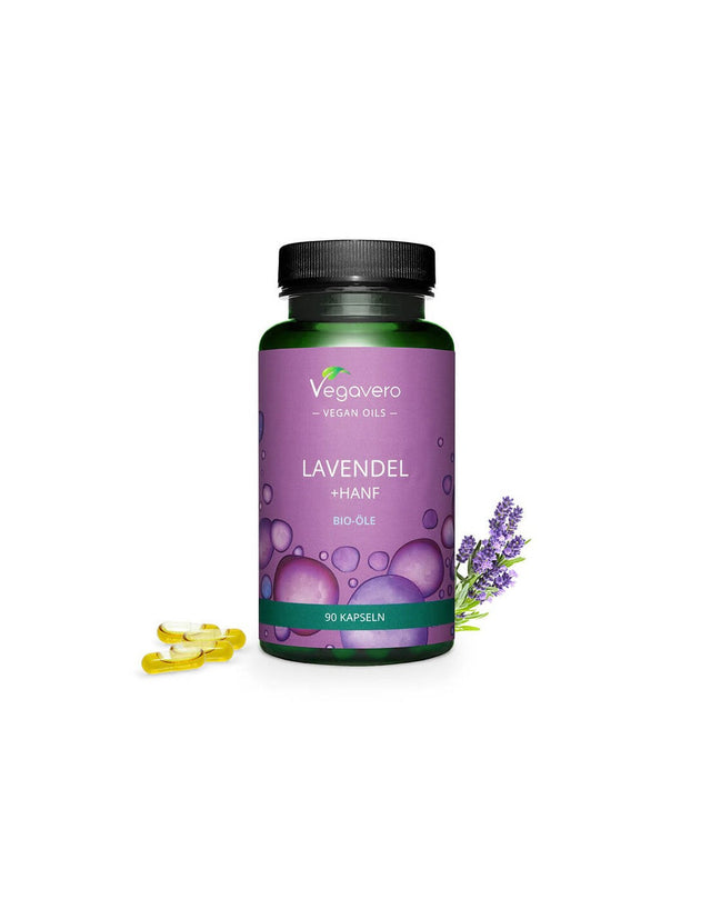 Lavendel + Hanf Bio-öle - Био масло от лавандула и коноп, 90 капсули Vegavero  Vegavero - Nutra Best Bulgaria