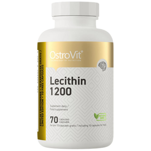 Lecithin 1200 / NO GMO 70 Гел капсули  OstroVit - Nutra Best Bulgaria