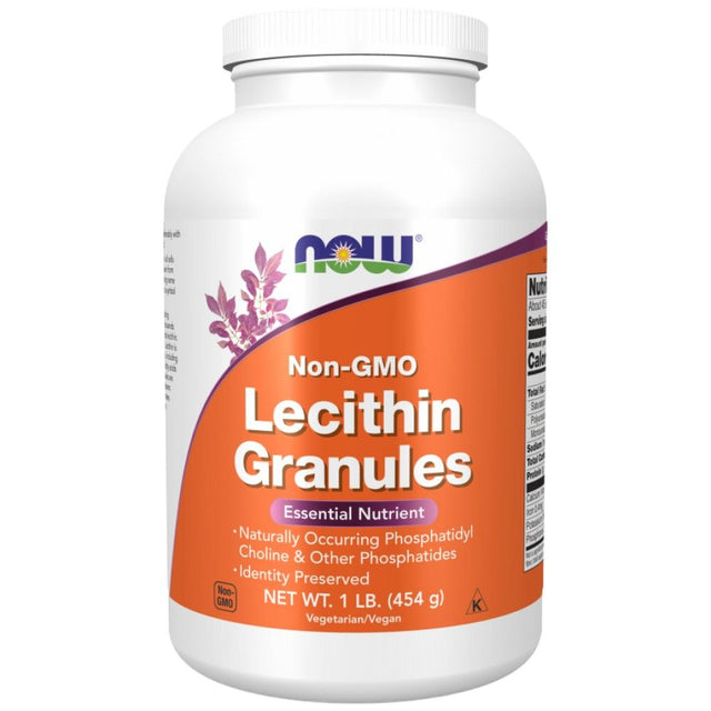 Lecithin Granules Non-GMO - 454 грама  NOW Foods - Nutra Best Bulgaria