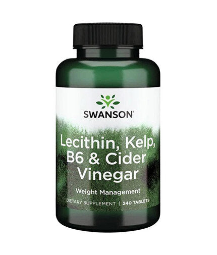Lecithin, Kelp, B-6, & Cider Vinegar 428 mg - 240 Таблетки  Swanson - Nutra Best Bulgaria