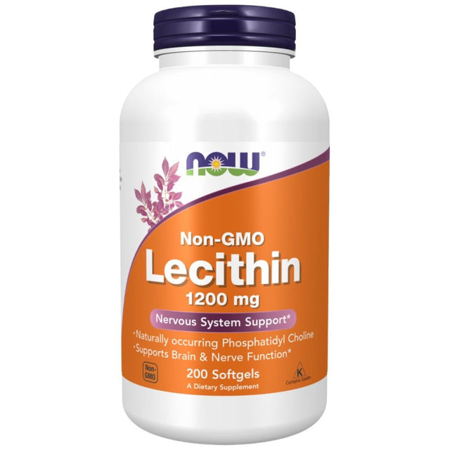 Lecithin / Soy 1200 mg - 200 Гел капсули  NOW Foods - Nutra Best Bulgaria